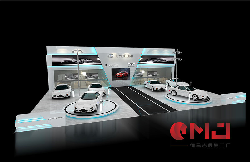 北京现代汽车展览展示施工效果|车展